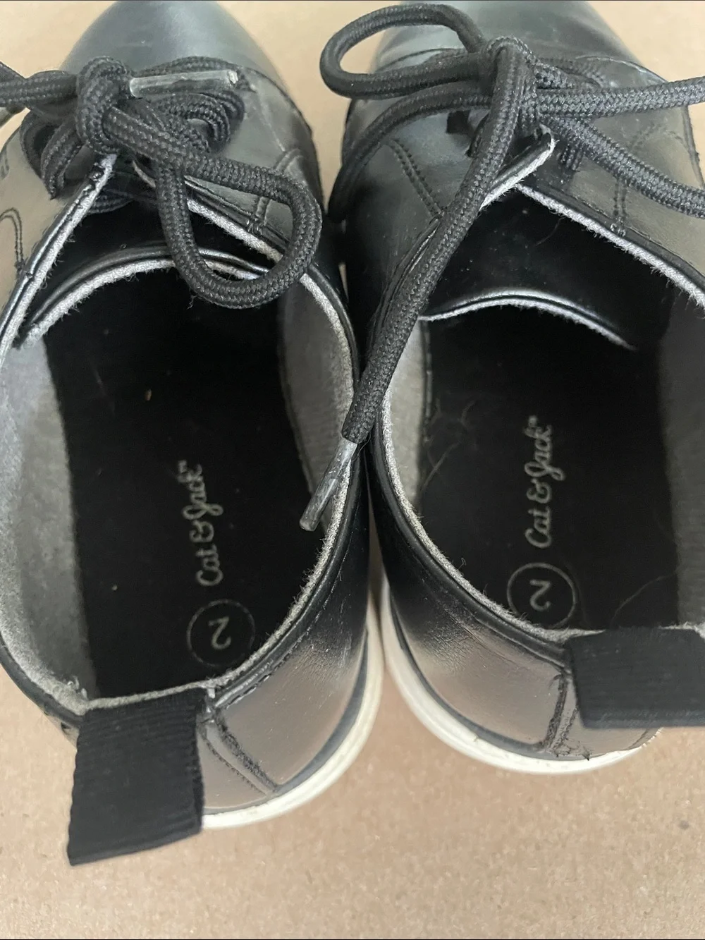 Cat & Jack Black Lace-Up Oxford Sneakers